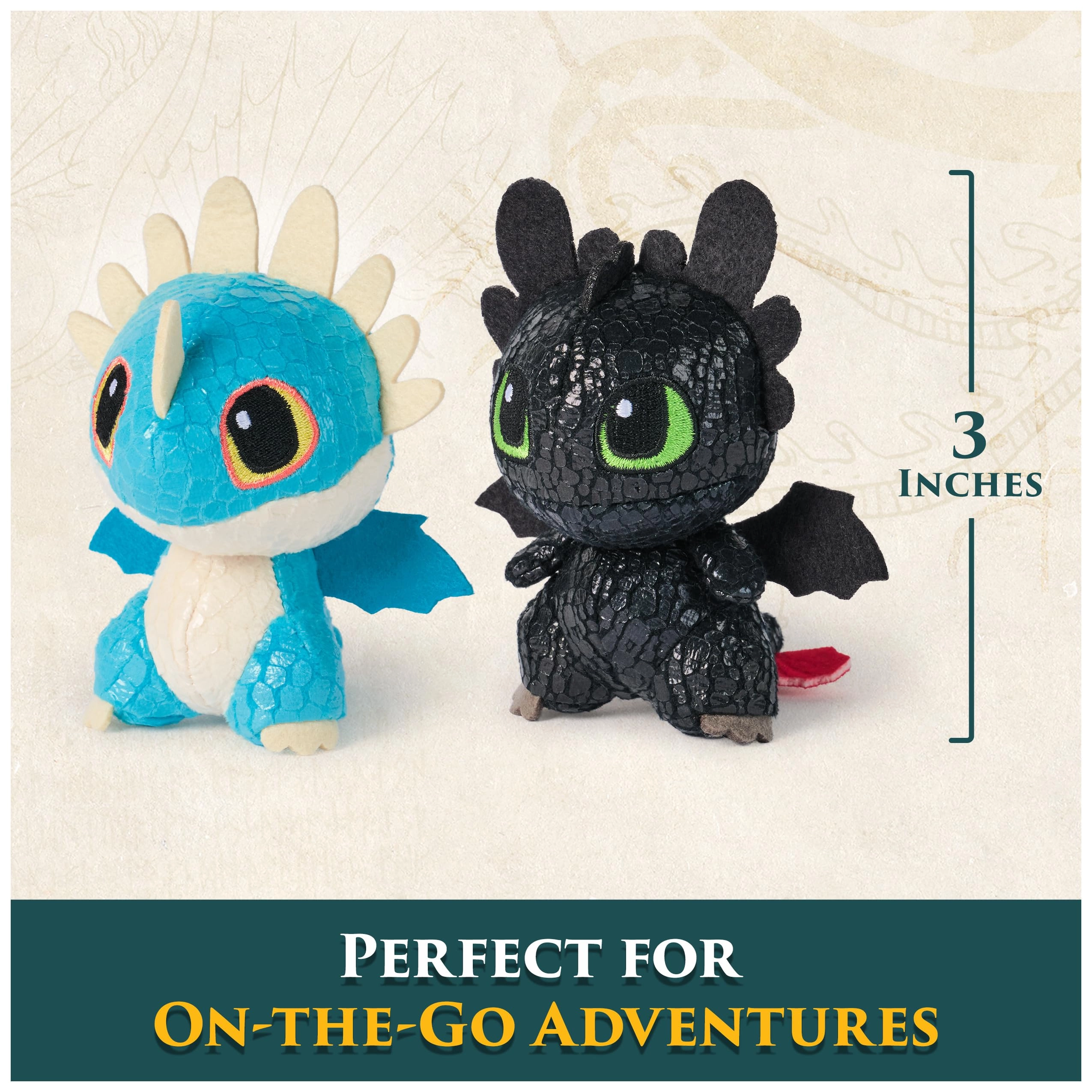 Toothless 11.5 cm Mini Plush + Deadly Nadder