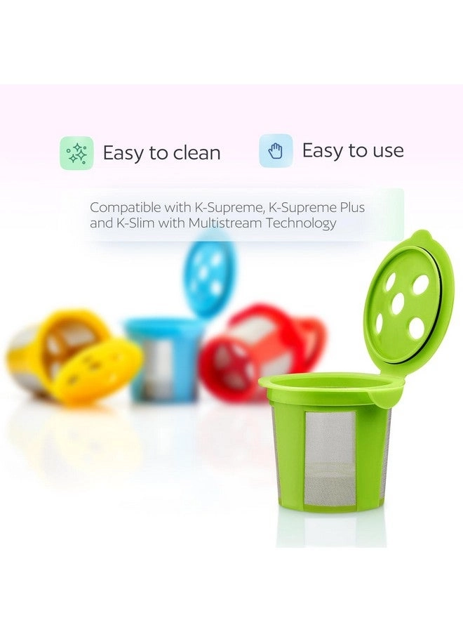 Reusable K Cup - 4-Pack Compatible with Keurig K Supreme, K Supreme Plus, K Slim