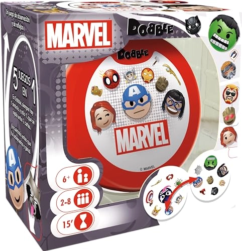 Dobble: Marvel Emoji - Card Game (Spanish and Portuguese)