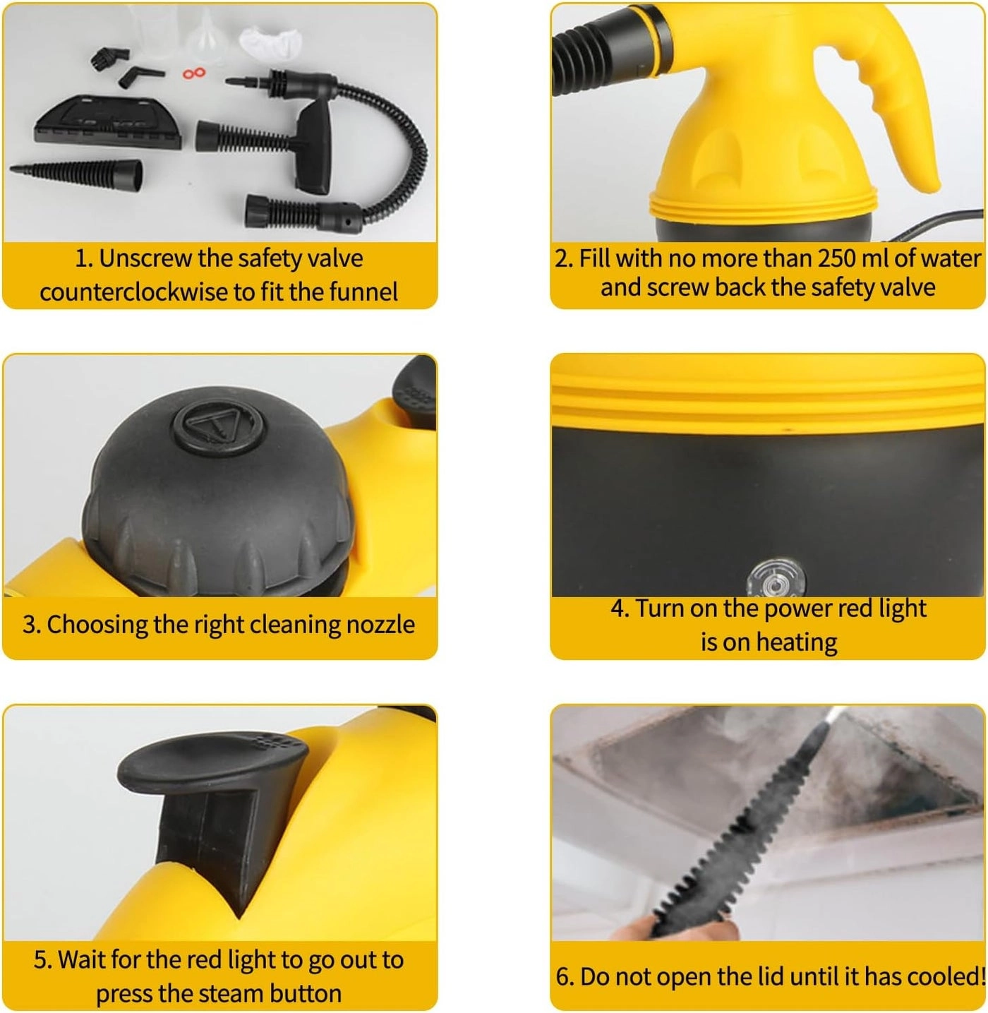 High Temperature Steam Cleaner - 1000W Handheld