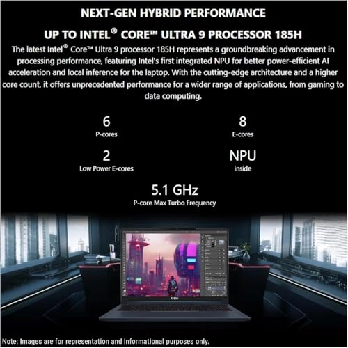 Stealth 16 AI Ultra Thin - 16'' Ultra 9-185H 64GB DDR5 4TB SSD