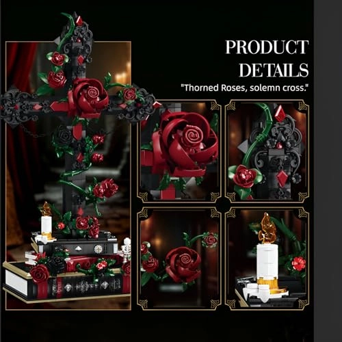 Gothic Rose Cross - 1349 Pieces