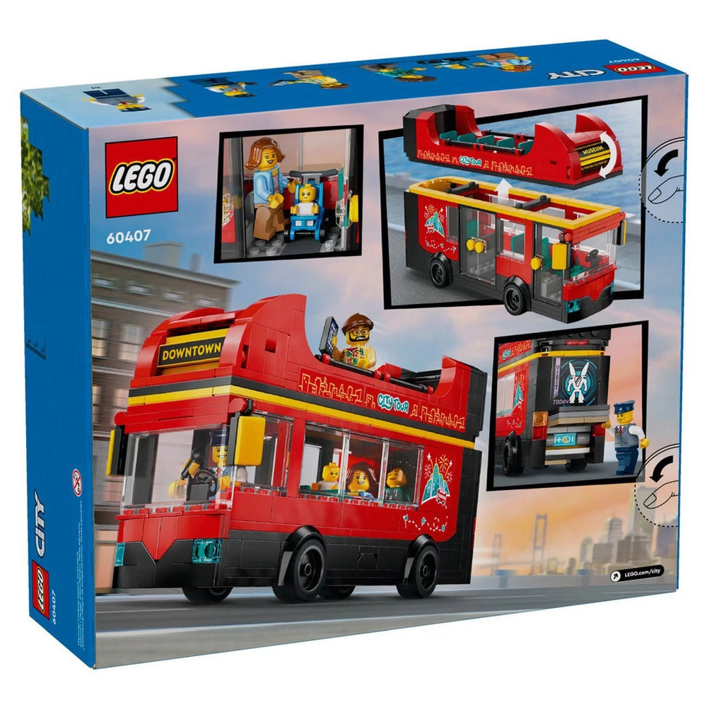 City Double-Decker Sightseeing Bus (60407) - Red 5 minifigures