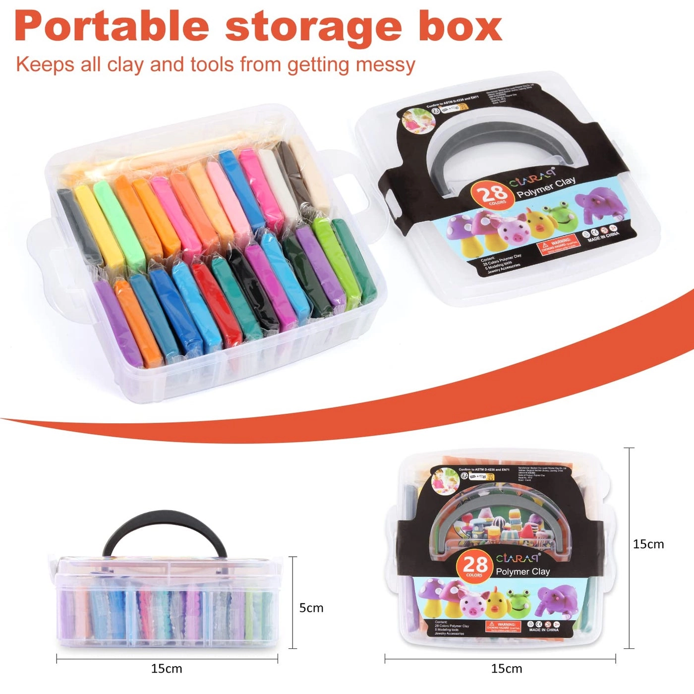 Polymer Clay Starter Kit - 545g 24 pcs.