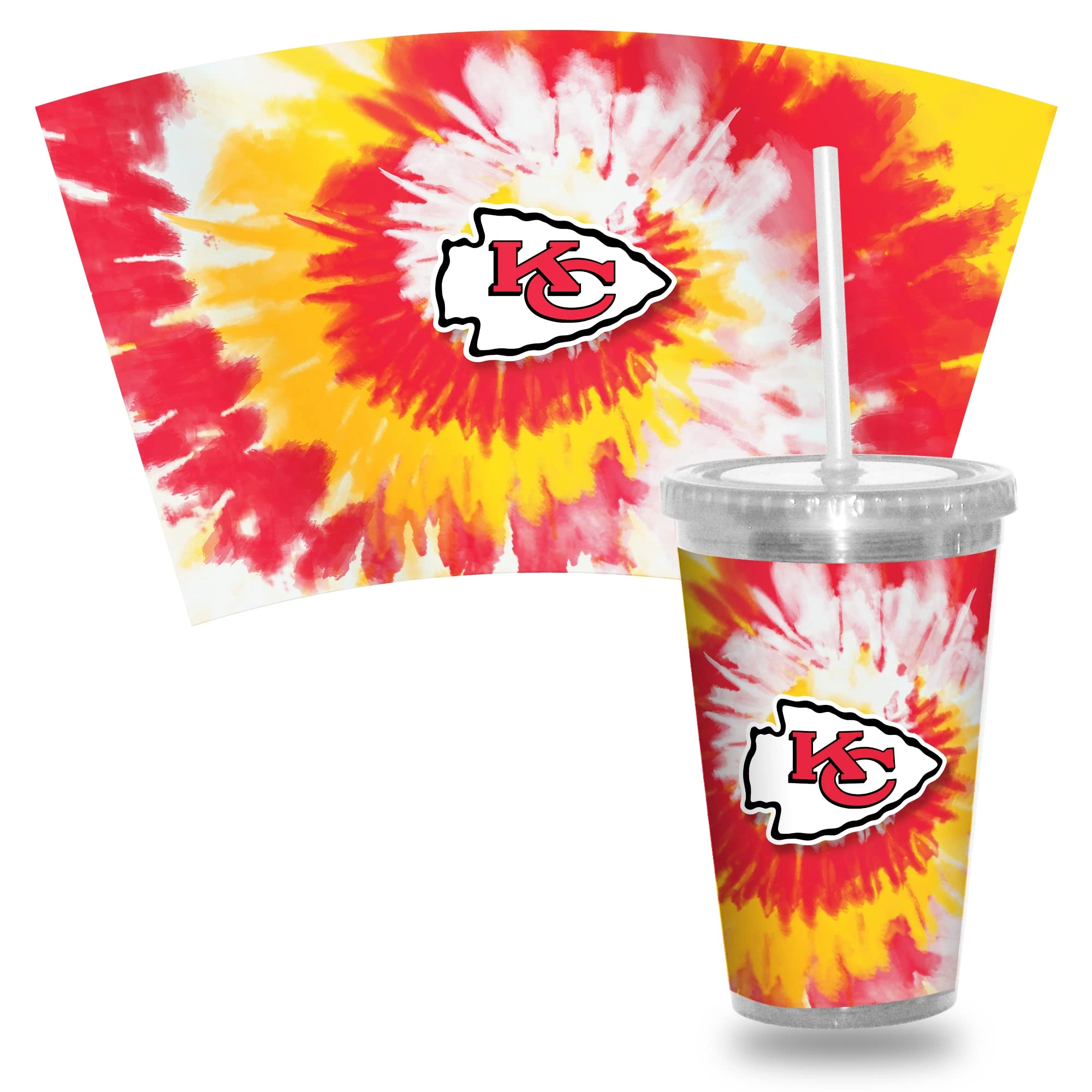 NFL Football Metallic Tie Dye Tumbler - 473ml