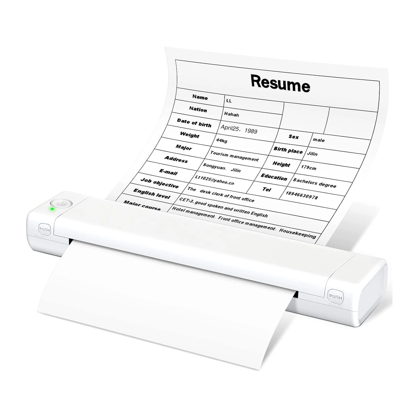 Portable Thermal Printer - Thermal 216 Mm