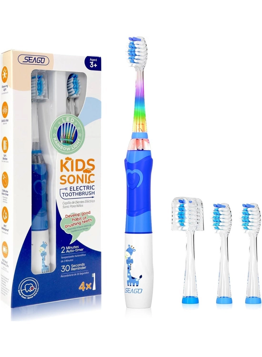 SG977 - Kids 2 Mins Timer 4 Brush Heads