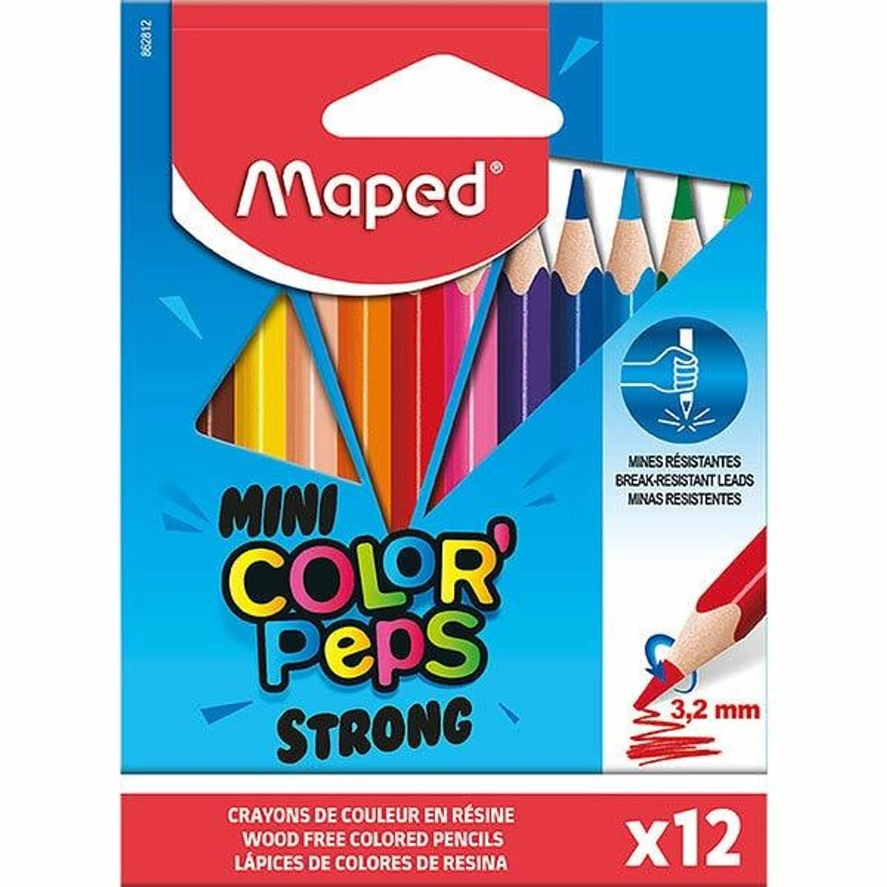 Color'Peps Strong Coloured Pencils - 12 Pcs