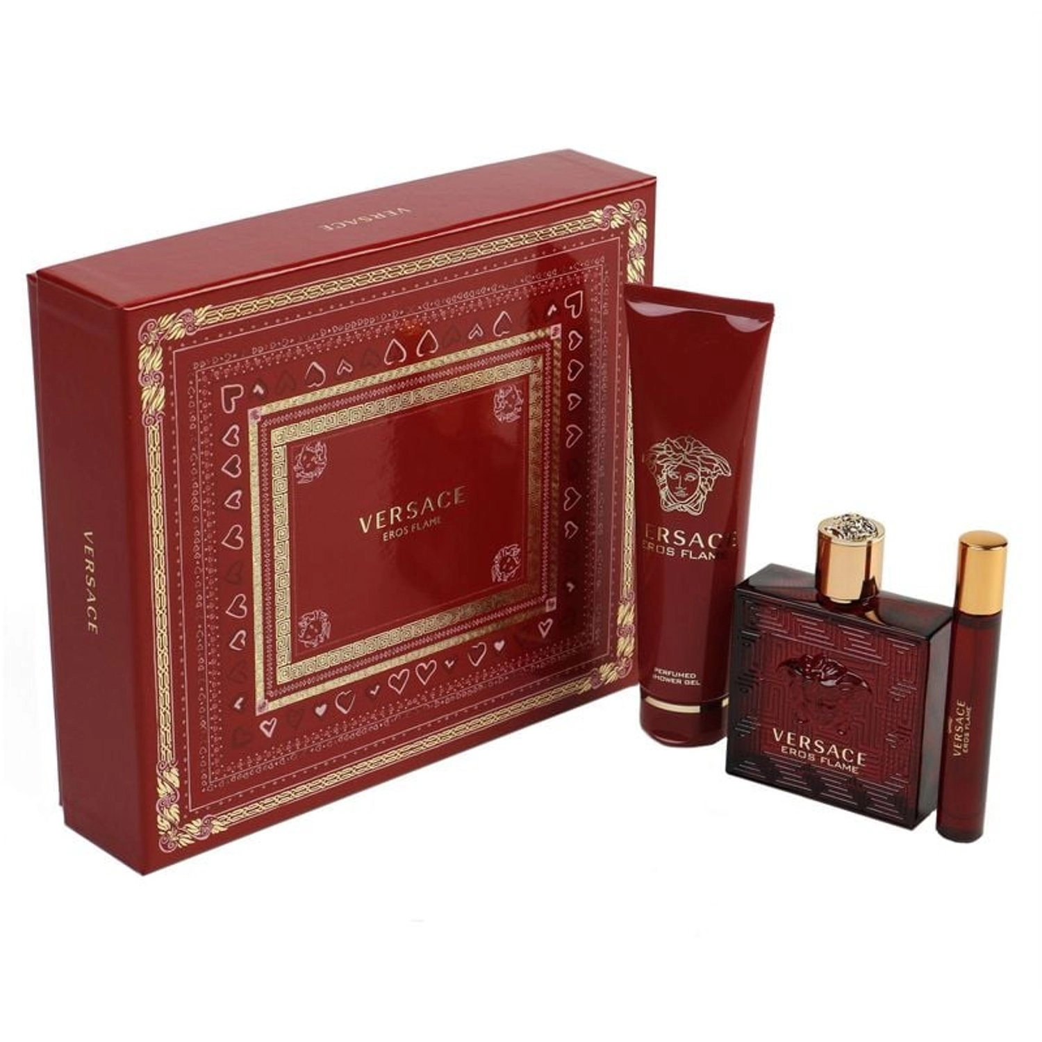 Versace Eros Flame Eau de Parfum 100ml + 150ml + 10ml Gift Pack