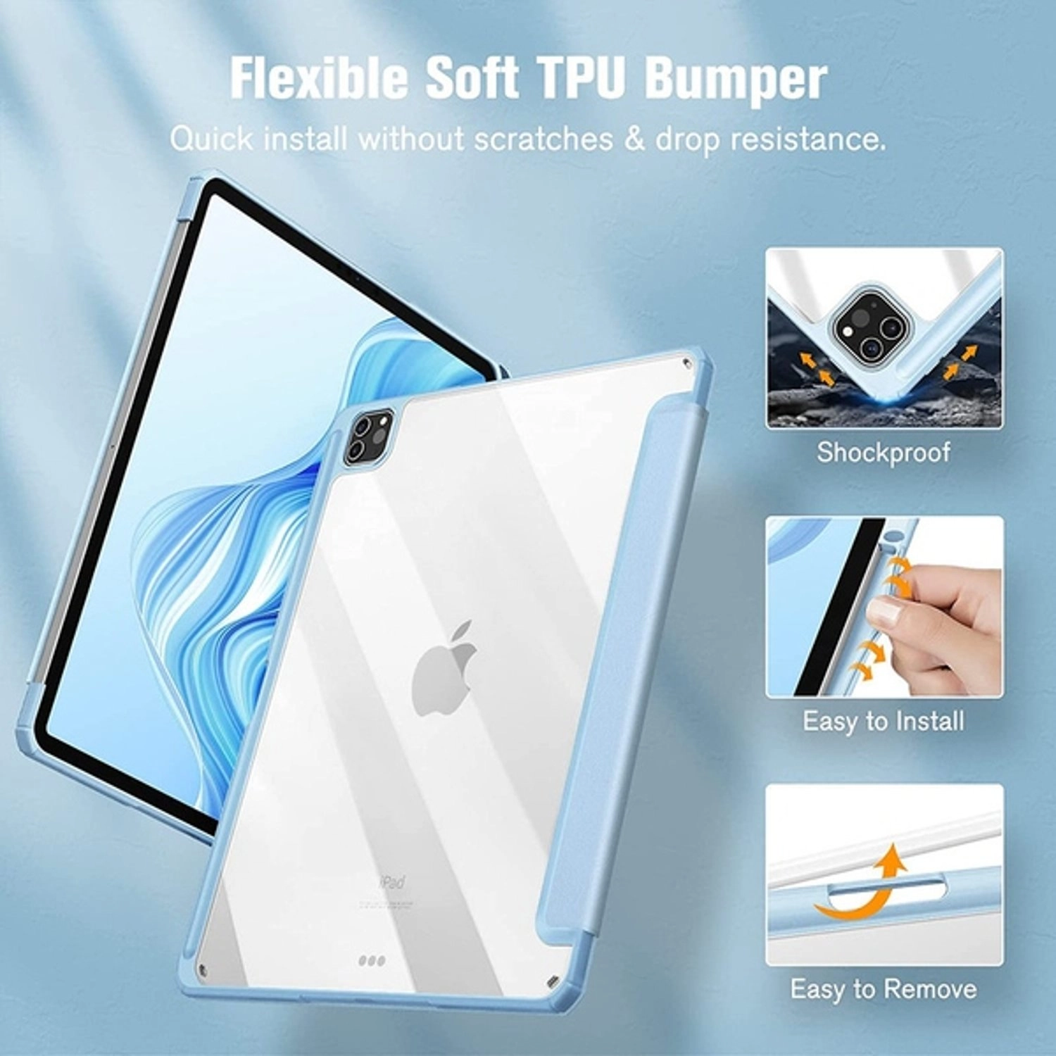 Magnetic Case with Screen Protector for iPad Pro