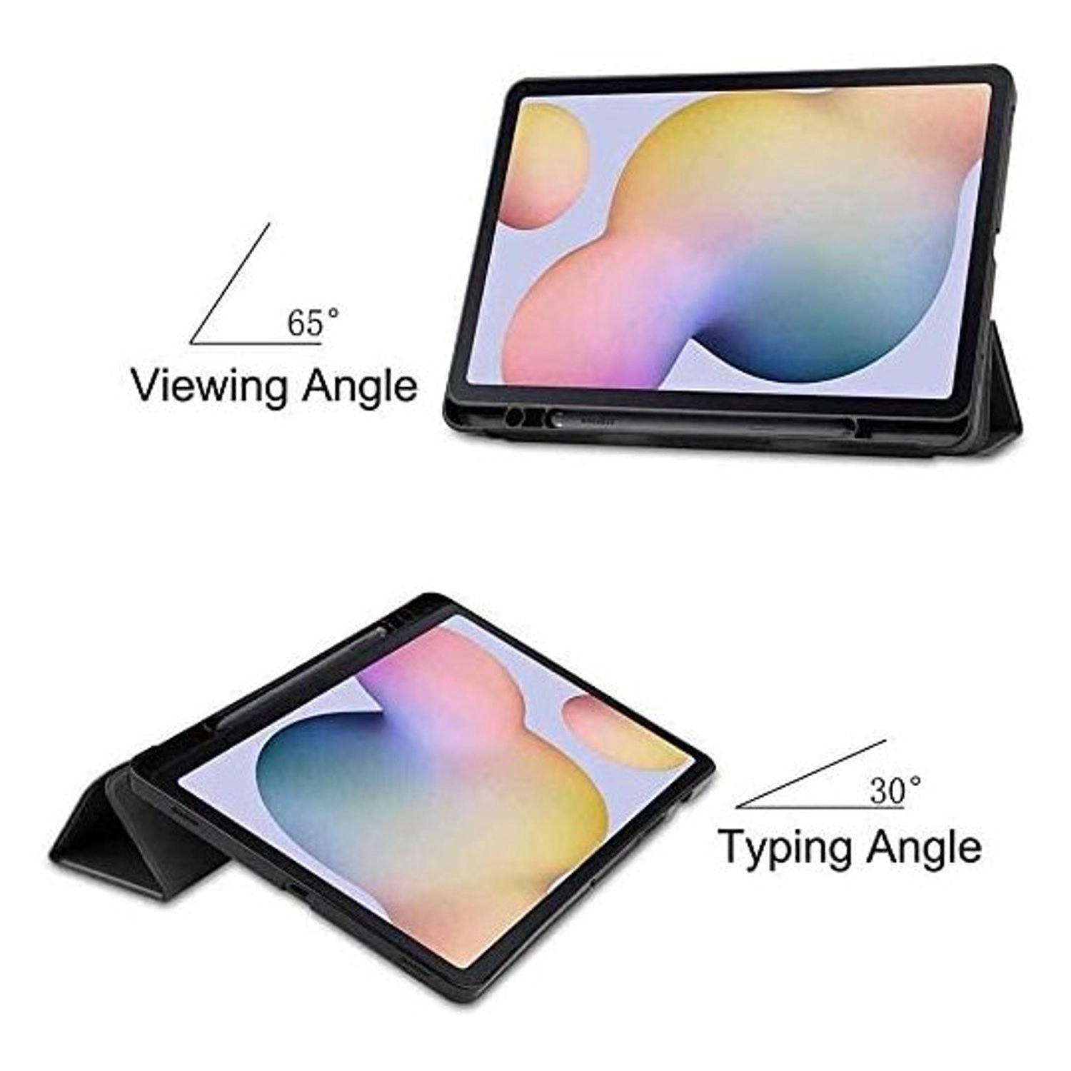 Folio Case with Screen Protector for Samsung Galaxy Tab S7 Plus