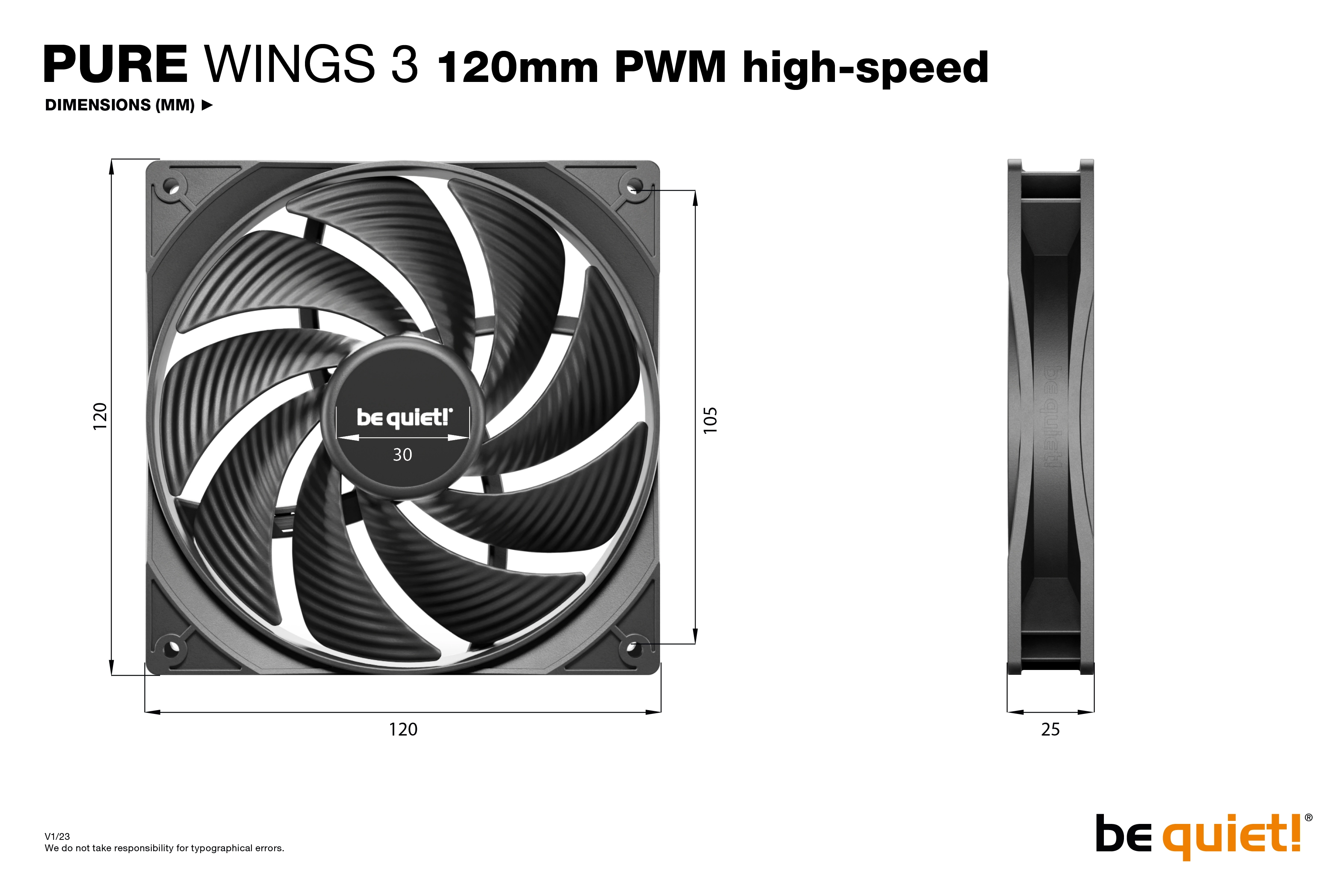 Pure Wings 3 - 1 fan 120mm