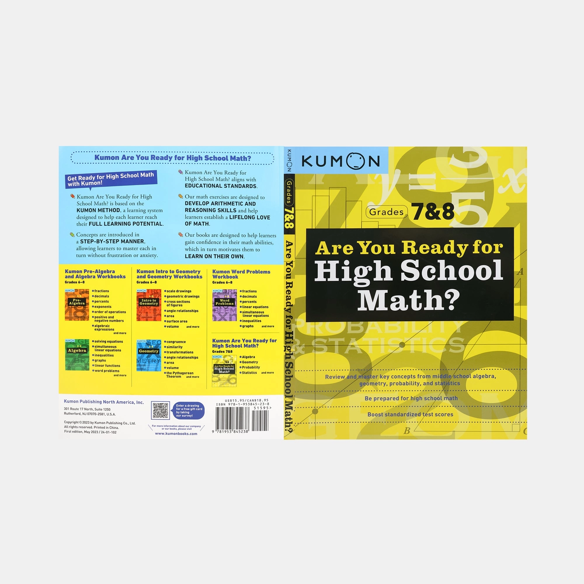 Are You Ready for High School Math? - Review and Master Key Concepts from Middle School Algebra, Geometry, Probability and Statistics