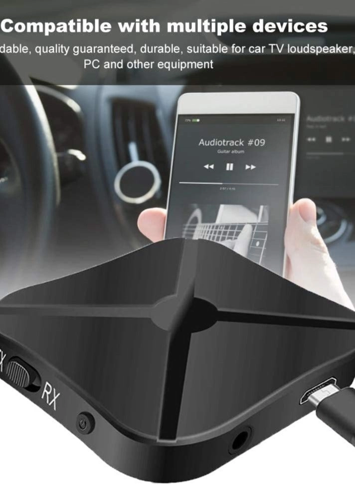 Bluetooth Adapter - 5.0 3.5mm Jack Aux built-in li-ion rechargeable 140mAh battery