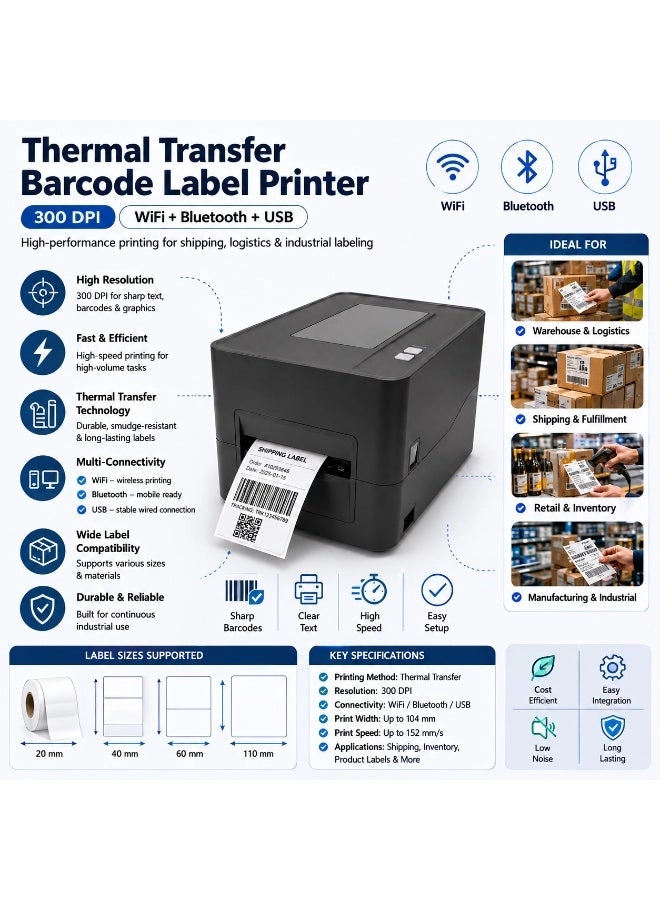 Thermal Transfer Barcode Label Printer