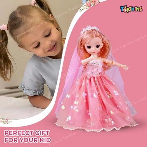 Beautiful Doll - 9 Inch Plastic Wedding Dress Ages 3+