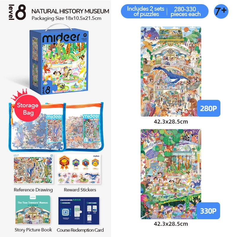 2-in-1 History Museum Puzzle (30654455-MD1510) - 610 pcs