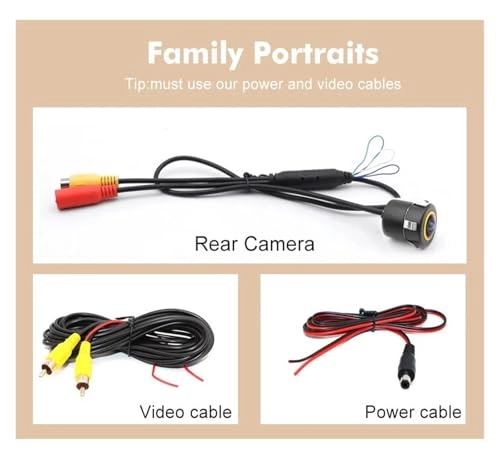 AHD 1080P Gold Lens Brake Light Rear View Reverse Camera - Night vision Wire 1080P