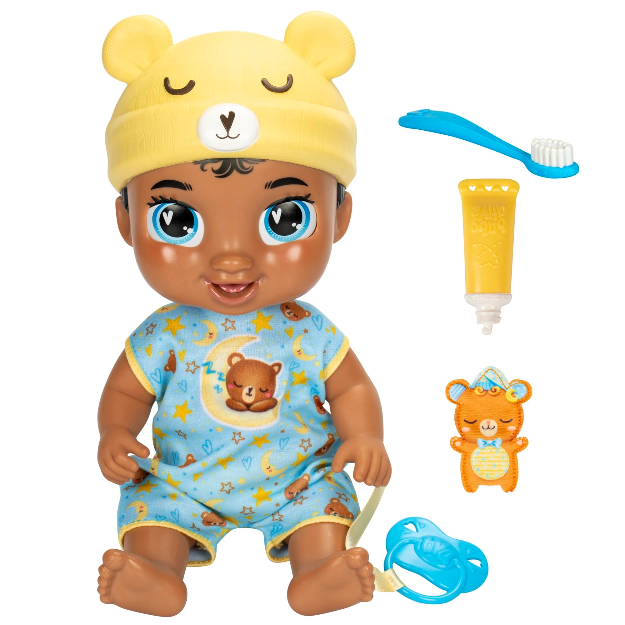 Hasbro Snoozer Bear Baby Doll - 11 inches Black Hair Ages 3+