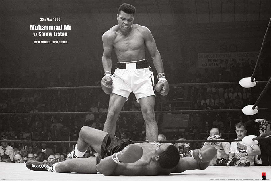 PYRAMID POSTERS Muhammad Ali Vs. Liston - 150gsm gloss paper 61 x 91.5 cm