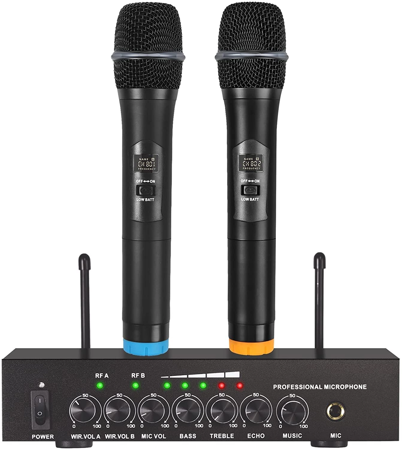 INANDON USA UHF Wireless Microphone System - 2 UHF