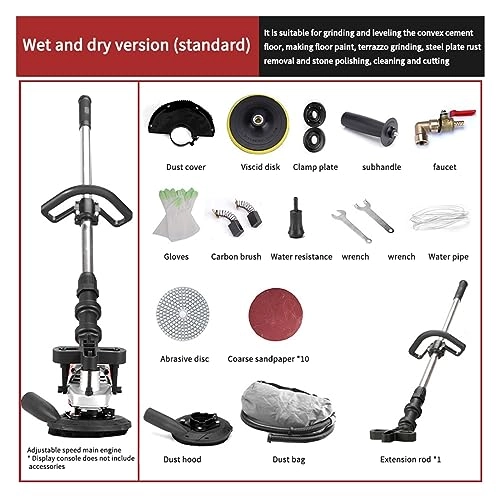 Wet Polisher Buffer - 1400W 500-8100 RPM M14