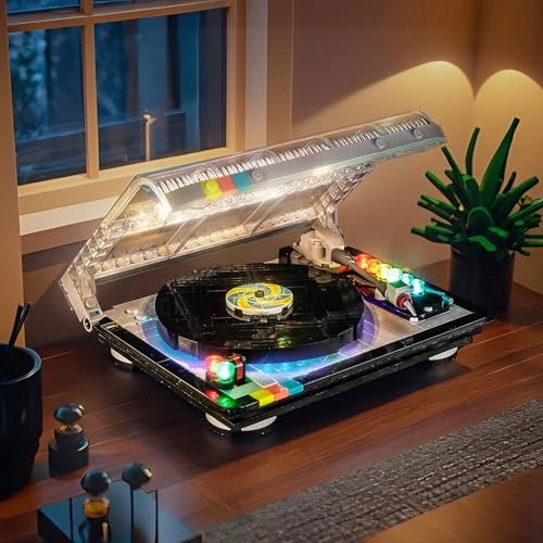 LED Light Set Compatible with Lego 40699 Retro Record Player - USB cable & battery case Copper