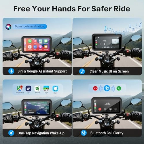Motorcycle Carplay GPS Navigation System - 6.25 inch