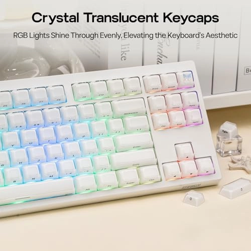 Lusterfly Jelly Keycaps Set - 104 standard keycaps 19 supplementary keycaps