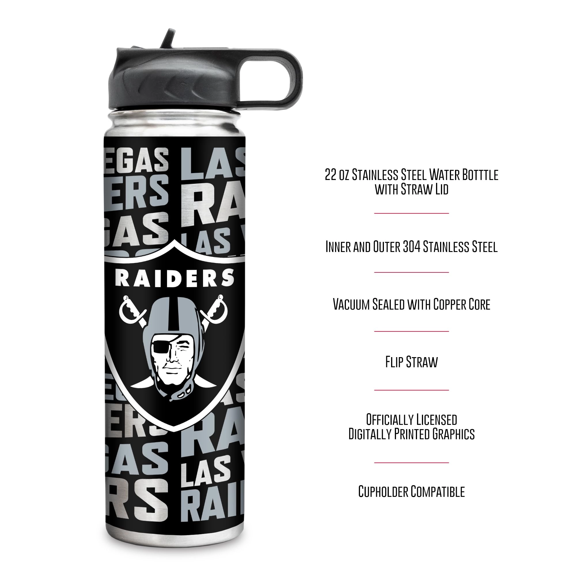 Stainless Steel NFL Football Tumbler - 650ml