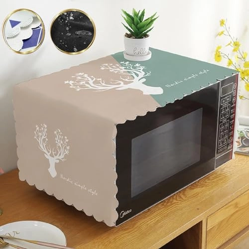 Microwave Oven Cover - 100 x 35 cm Waterproof Serinity Wave Design