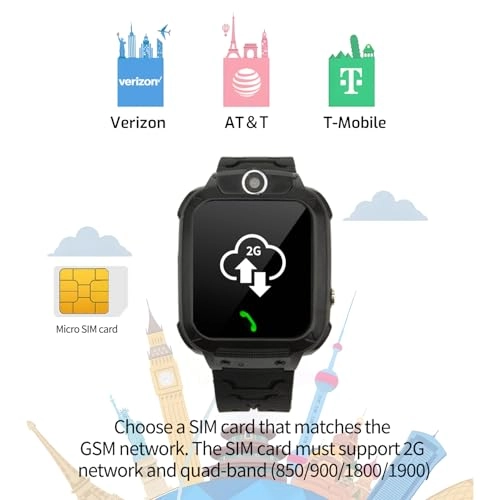 Kids GPS Watch - 2G SOS 7-Day Battery