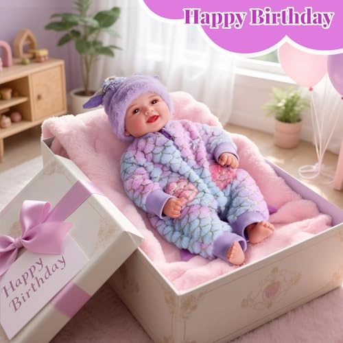 Mia Reborn Baby Doll - 17-inch Vinyl Cotton Ages 3+