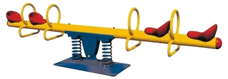 Gambol Double Deck Metal See Saw - 4 Seats Red