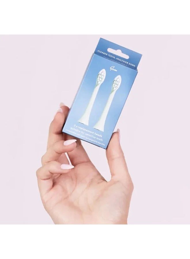 Electric Toothbrush Replacement Heads - Mint Soft-bristled 2 replacement heads