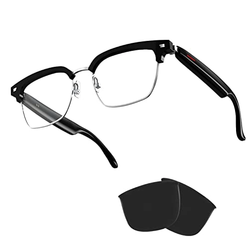 TWS Smart Bluetooth Audio Glasses - Blue Light Blocking Black Frame