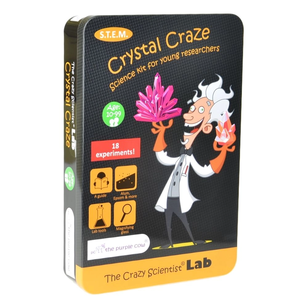 The Purple Cow Crazy Scientist LAB Crystal Craze Science Lab Stem Kit