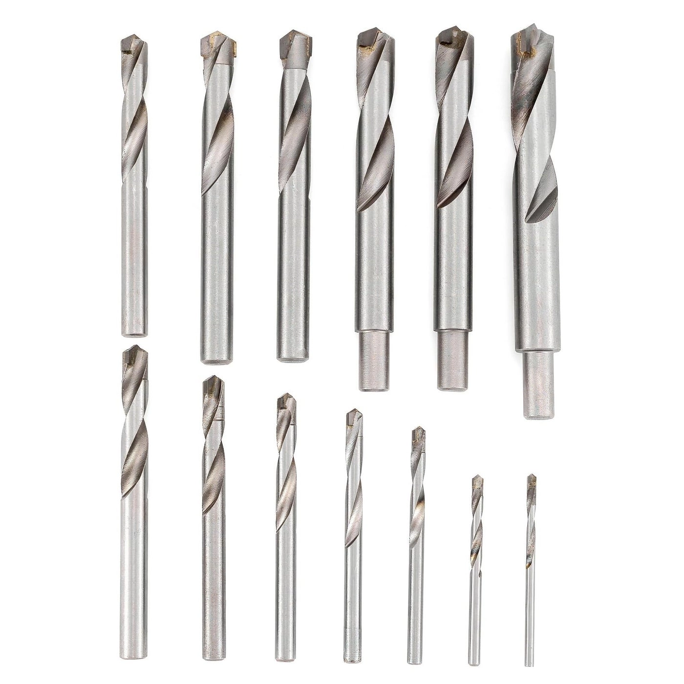 JIUWU Drill Bit Set - Tungsten Steel Cemented Carbide 13 Pack 3 4 5 6 7 8 9 10 11 12 13.5 14 15 mm
