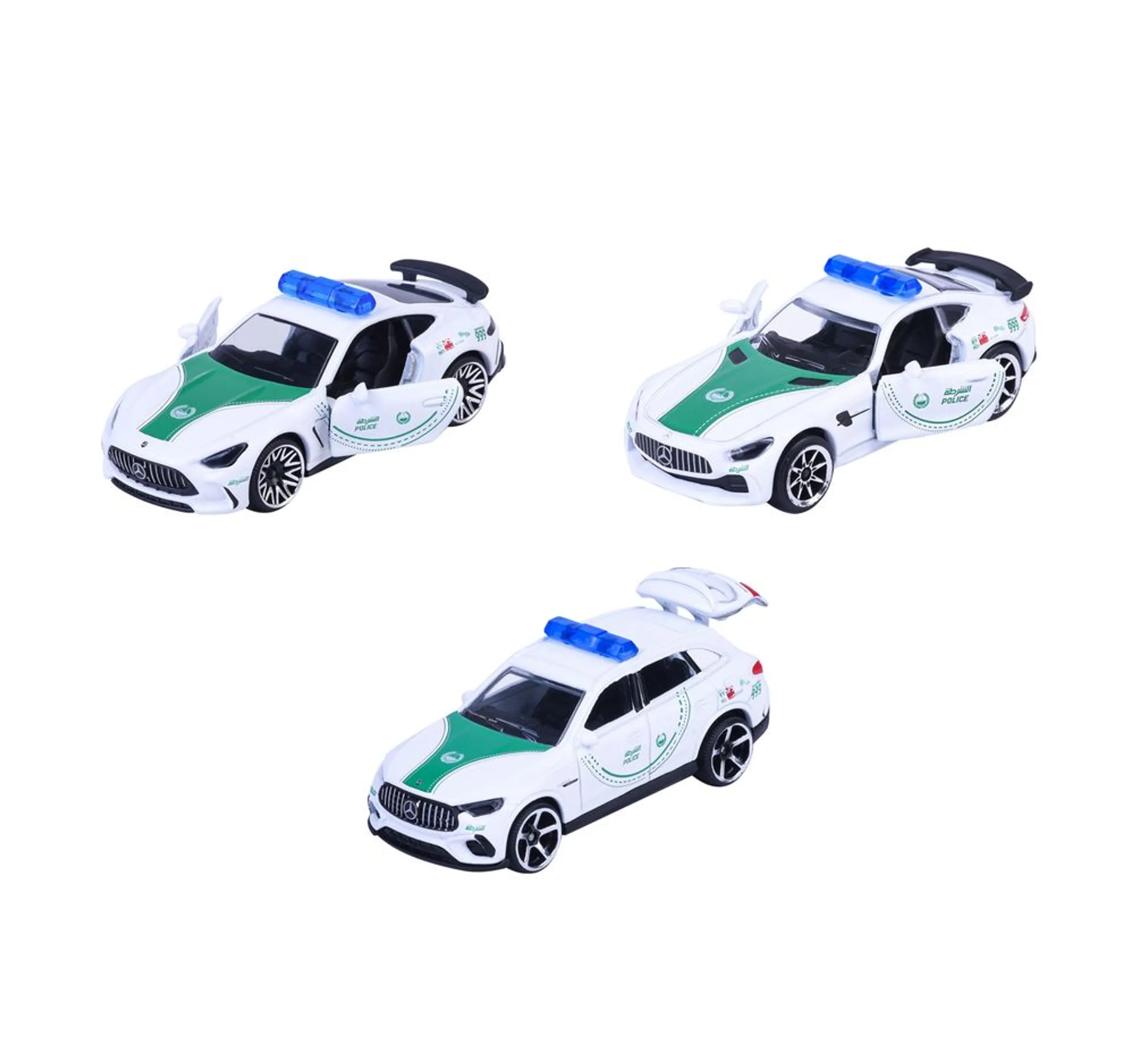 Majorette Dubai Police Cars - 3 pcs Set