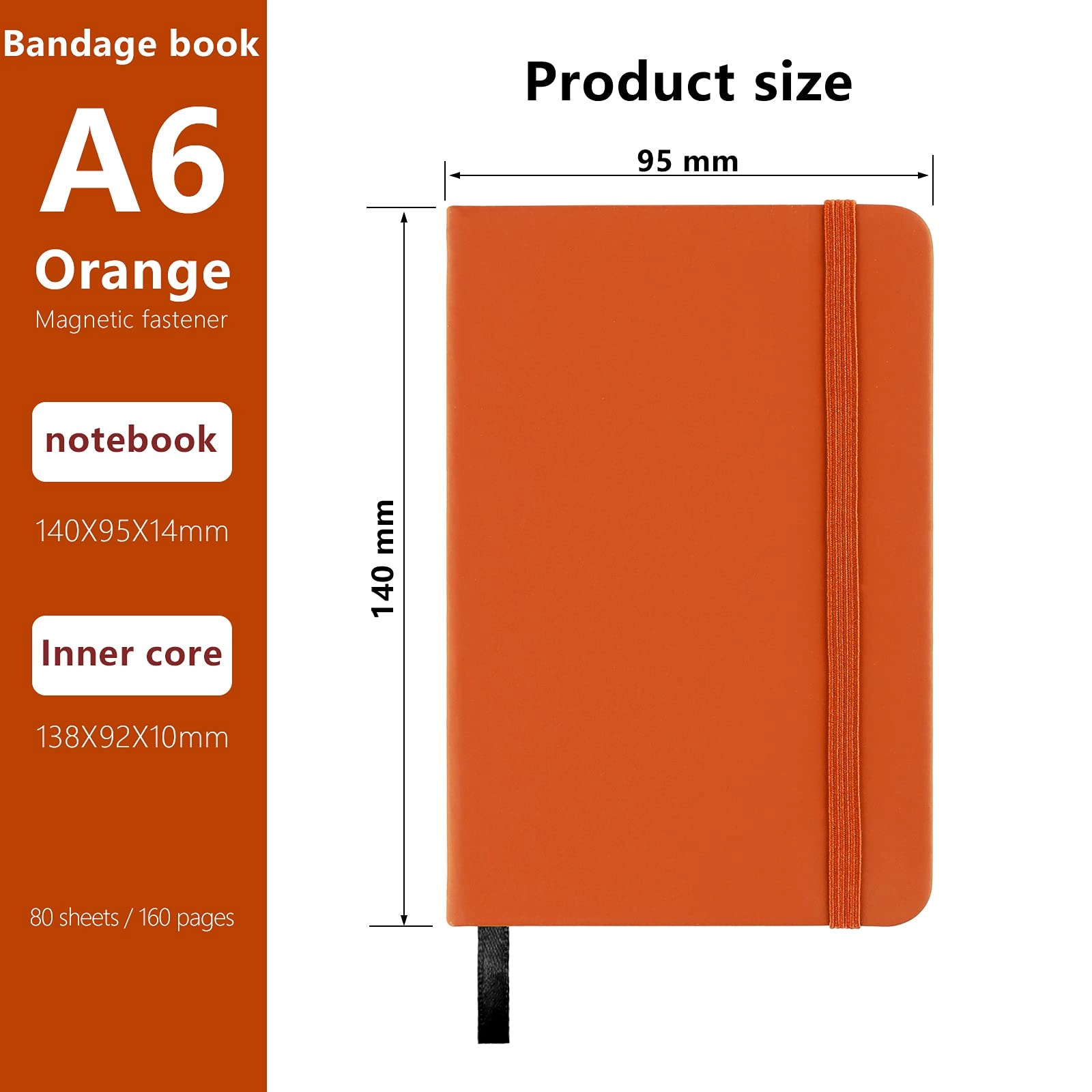 Notebook A6 Hardcover - Lined 80 Sheets