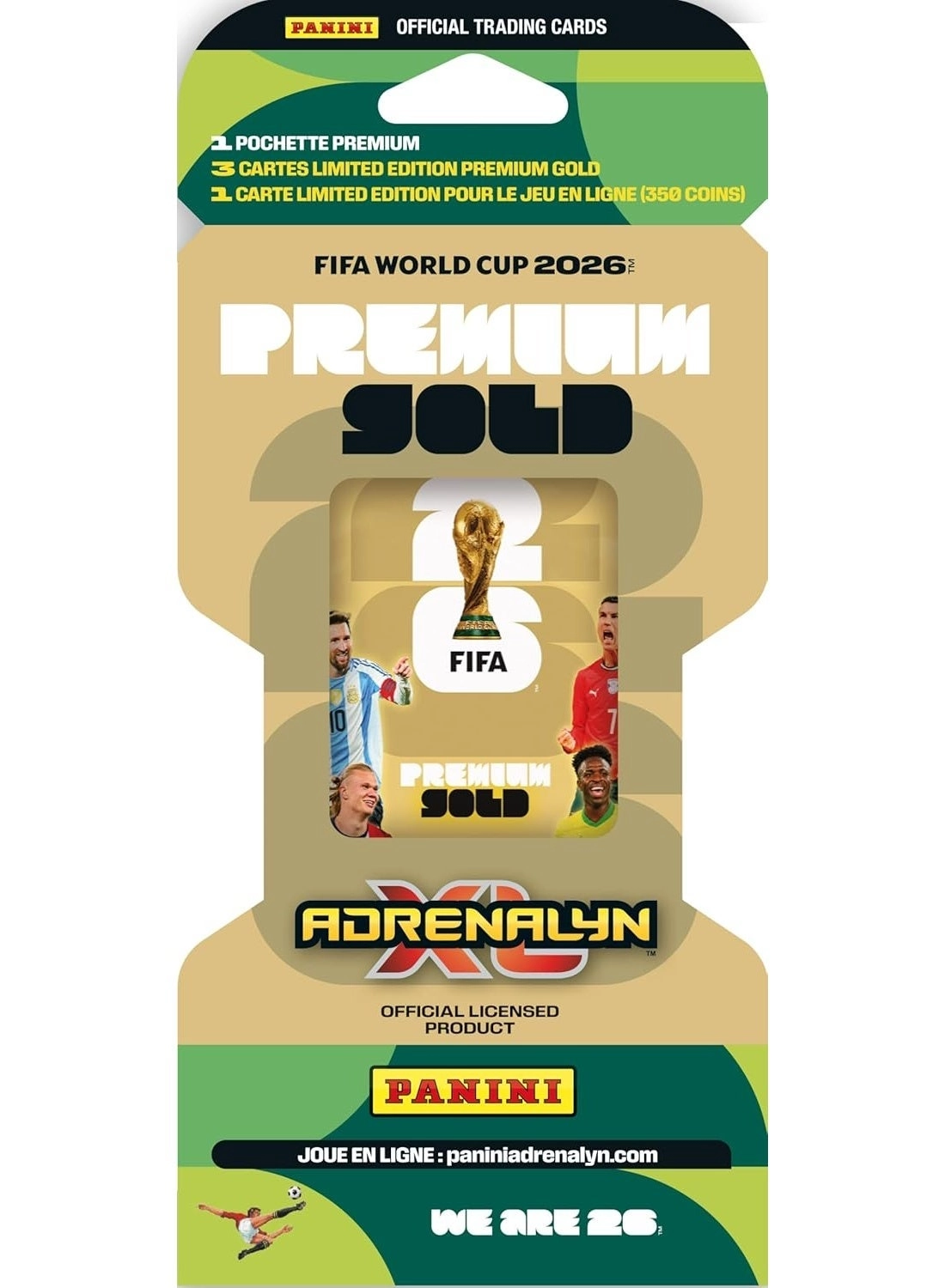 Premium gold case - 5 base cards 4 special cards 1 limited edition card