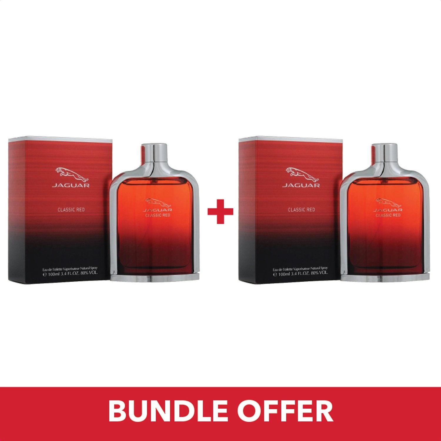 Jaguar Classic Red Eau de Toilette 100ml Bundle