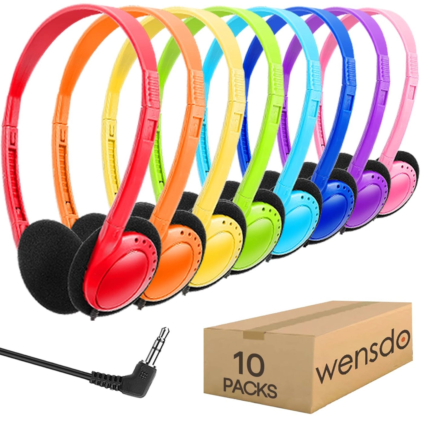 Wensdo Classroom Headphones Wired Headphone 20 Pack