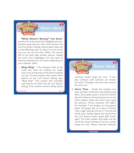 What Doesn't Belong? Fun Deck - 4 years and up 54 pieces