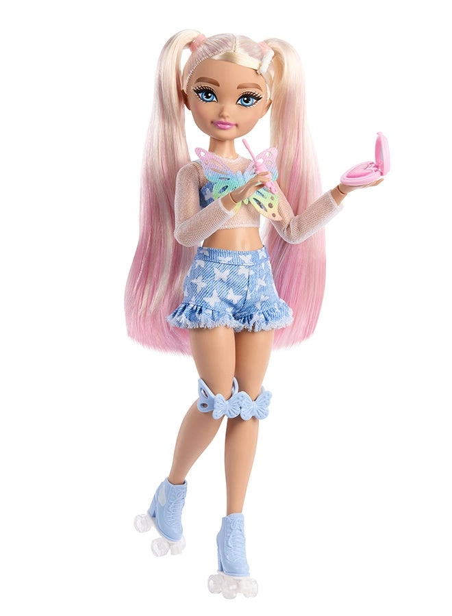 Malibu Fashion Doll - Roller Skating Blonde Hair 9 Makeup Themed Pieces Ages 4+