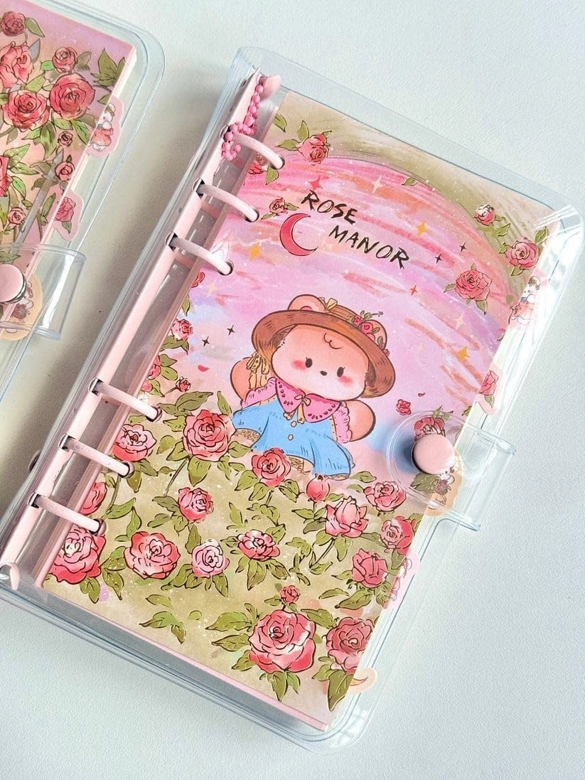 Mini Transparent Binder Spiral Diary Notebook