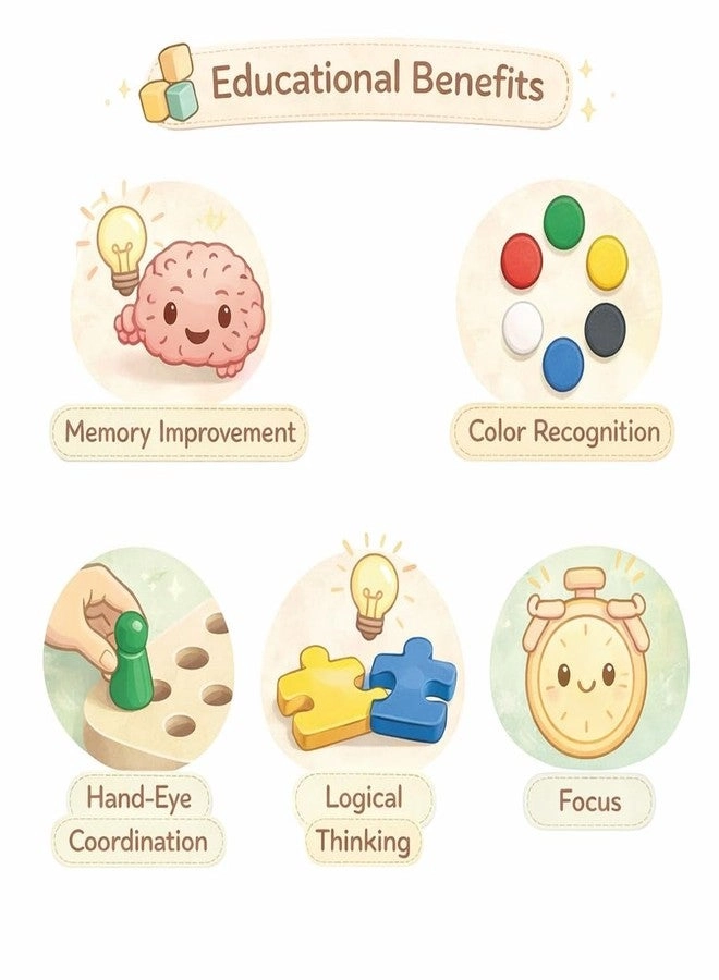 Wooden Memory Chess Game - Color Matching Brain Training