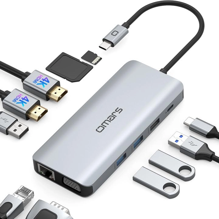 11 in 1 USB-C Docking Station - USB 3.0 4K@30Hz