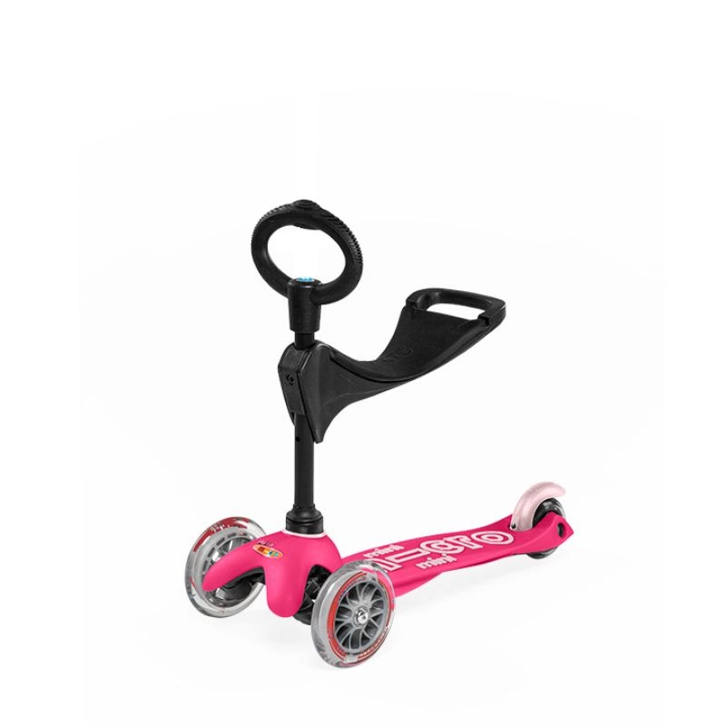Mini 3 in 1 Deluxe Eco 3-Wheel Kick Scooter – 120mm LED + Seat