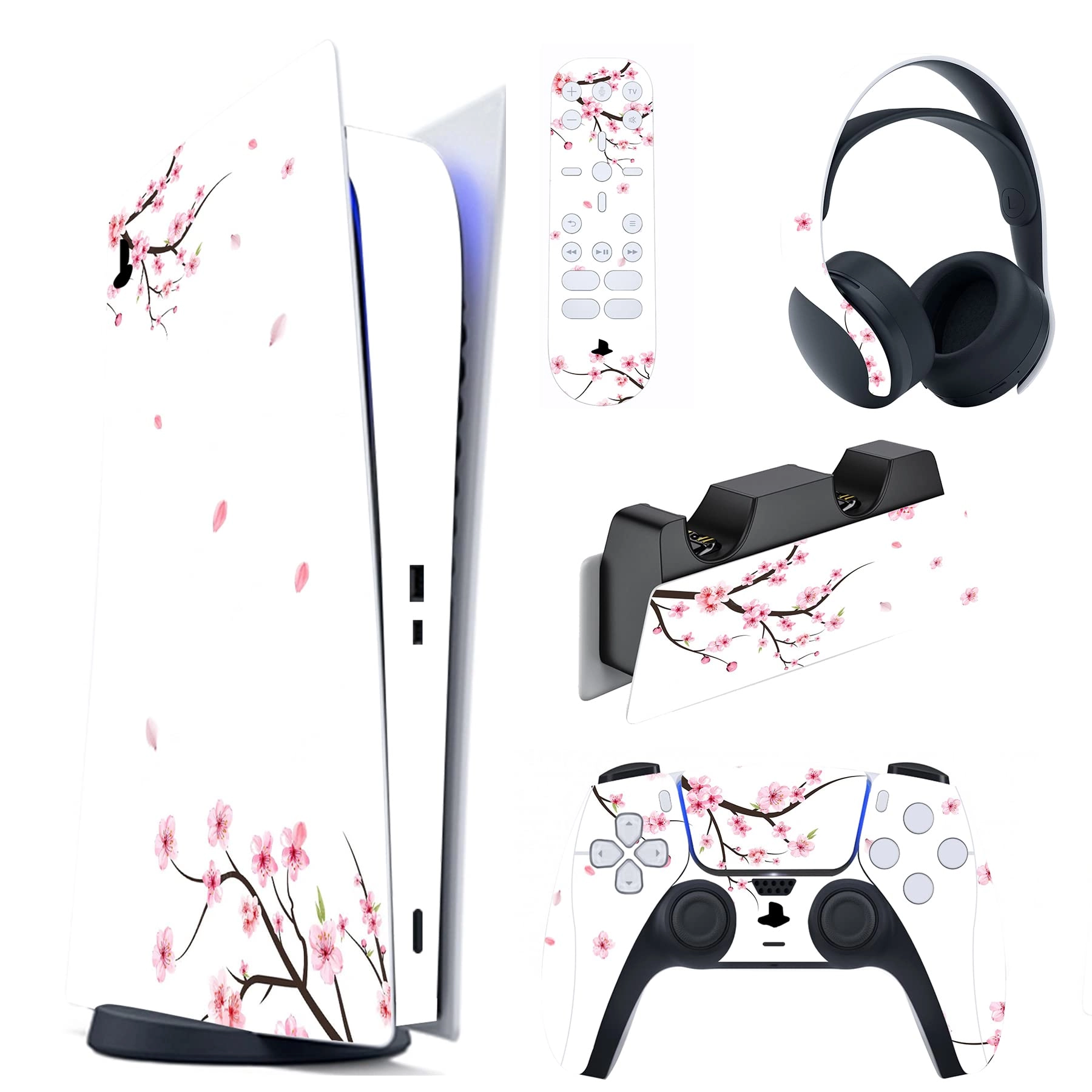 Great Wave Dual Side Full Set Skin Decal - PS5 Digital Edition